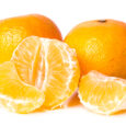 Delicious mandarin on a white background