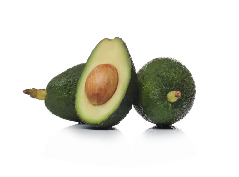 Isolated. Avocado on a white background
