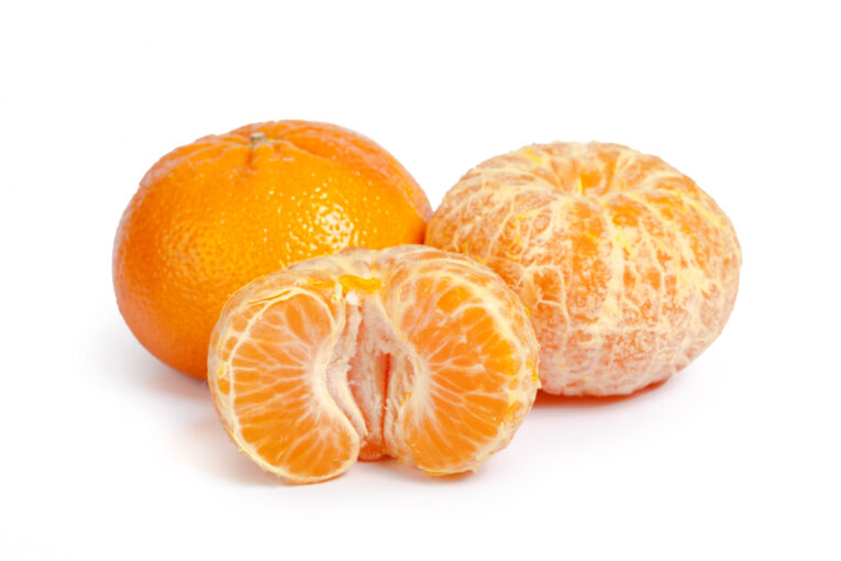 Mandarin isolated on white background